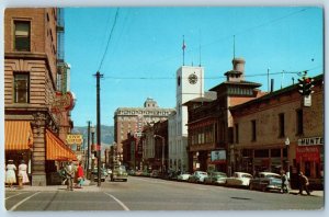 Butte Montana MT Postcard East Broadway Showing The City Hall And Finlen Hotel