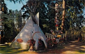 Postcard Canada Vancouver native american Teepee Capilano Suspension bridge