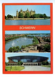 495686 East Germany GDR 1981 year Schwerin multi-views stadium postcard