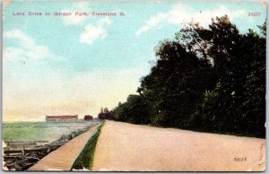 Cleveland Ohio, 1911 Lake Drive in Gordon Park, Lakeside, Road, Vintage Postcard