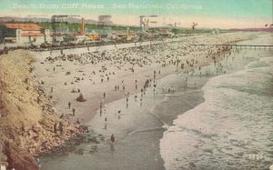 USA Beach From Cliff House San Francisco Vintage Postcard 07.40