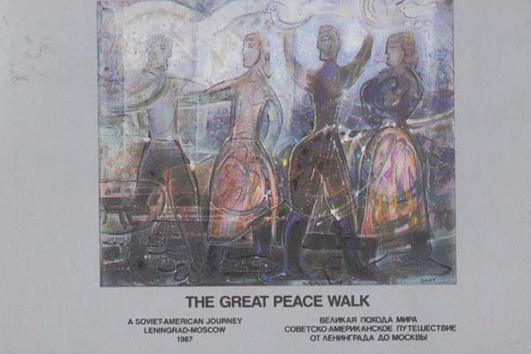 The Great Peace Walk Russia Soviet Leningrad Moscow Event Souvenir Postcard