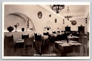 Mexico Hotel Guadalajara Dining Room Real Photo Postcard C35