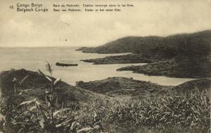 belgian congo, MOBIMBI, Bay Scene Lake Kivu Crater (1920s) Postcard (18)