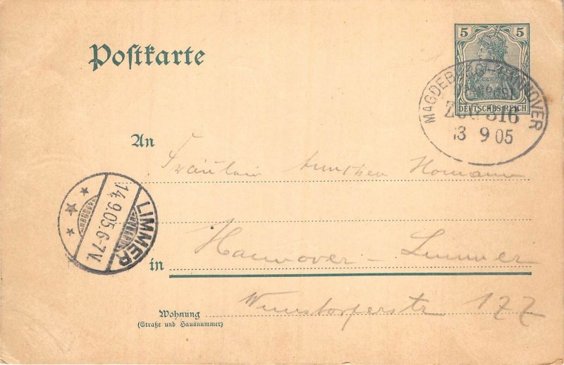 Lot255 postcard painting germany hand made military card Limmer Hannover