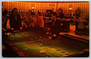 Gambling~Casino Interior Scene @ The Grand Bahamas~Postmarked~Vintage Postcard
