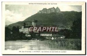 Postcard Old Scenic Sites of Savoy Lake Annecy Duigt Le Chateau and teeth Lan...