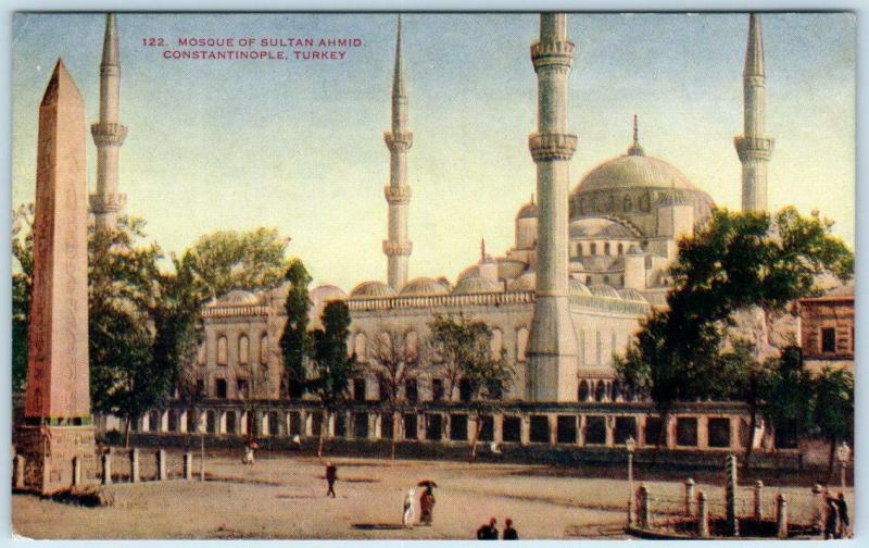 CONSTANTINOPLE, Istabnul TURKEY ~   MOSQUE of SULTAN AHMID  c1910s  Postcard