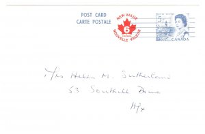 Revalued 6 Cent Used for Voting in Election Nova Scotia 1971, Postal Stationery