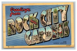 Vintage 1940's Postcard Rock City Gardens Georgia - Atop Lookout Mountain