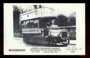 pp2417 - Liverpool Tramways Bus - Tilling-Stevens TTA1- Pamlin Postcard No.M2561