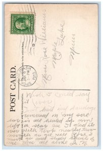 1912 Couple Romance Dating Holding Their Own Spokane Washington WA  Postcard