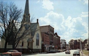 St Johnsbury Vermont VT Coca Cola Street Scene Vintage Postcard