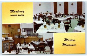 MEXICO, MO Missouri ~ Roadside MONTEREY DINING ROOM 1963 Audrain County Postcard