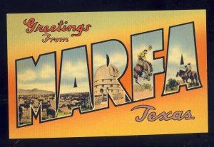 Marfa, Texas/TX Postcard, Home Of US Cavalry Troops, Fort Russell, Highway 90