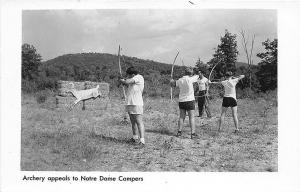 Spofford NH Camp Notre Dame Namaschug Archery Boy Campers Postcard