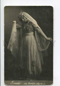 276650 POPOVA Russian OPERA singer DEMON Vintage PHOTO 1916 y