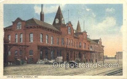 Union Station, Moberly, MO, Missouri, USA Train Railroad Station Depot 1918 l...