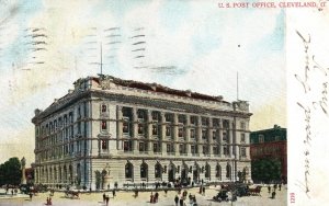 Vintage Postcard 1906 US Post Office Cleveland Ohio OH Glitter Building