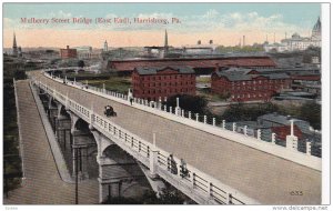 HARRISBURG, Pennsylvania, 1900-1910's; Mulberry Street Bridge, Classic Car