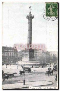 Postcard Old Paris Bastille Square