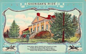 CIVIL WAR GENERAL SHERIDAN'S RIDE~SHENANDOAH VALLEY VIRGINIA-#10 SERIES POSTCARD