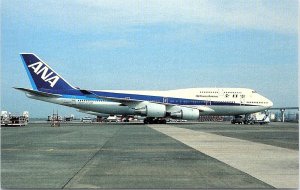 Postcard~All Nippon Airways~Boeing B-747-481~Airport~Tokyo, Japan~Airplane~A61 