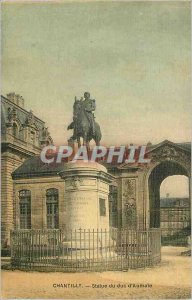 Old Postcard Chantilly statue of the Duke of Aumale (TOILEE map)