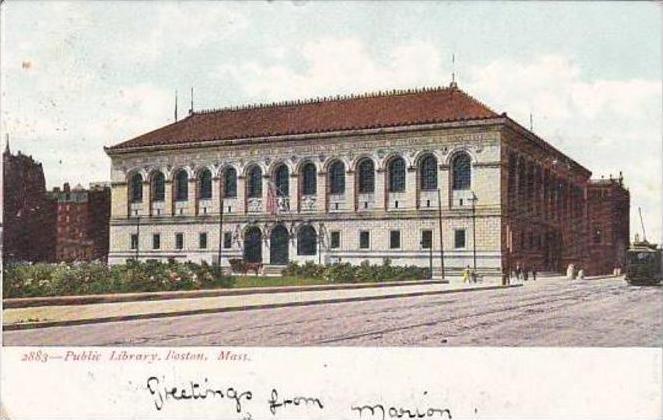 Massachusetts Boston Public Library 1906