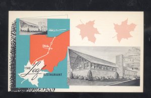 MT. GILEAD OHIO THE LEAF RESTAURANT VINTAGE ADVERTISING POSTCARD
