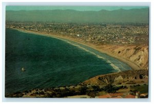 c1950's Aerial View Malaga Cove Palos Verdes Estates California CA Postcard