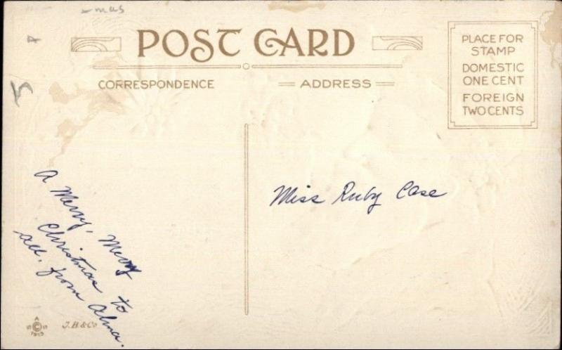 Christmas - c1910 Embossed Santa Claus - Postcard #20 bck