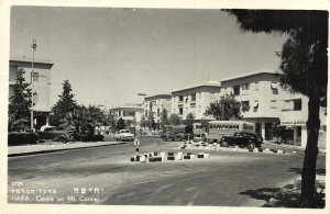 israel palestine, HAIFA, Centre on Mt. Carmel, Car Bus (1950s) Palphot 1725 RPPC