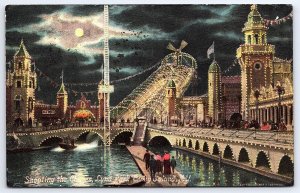 1909 Shooting The Chutes Luna Park Coney Island New York City Posted Postcard