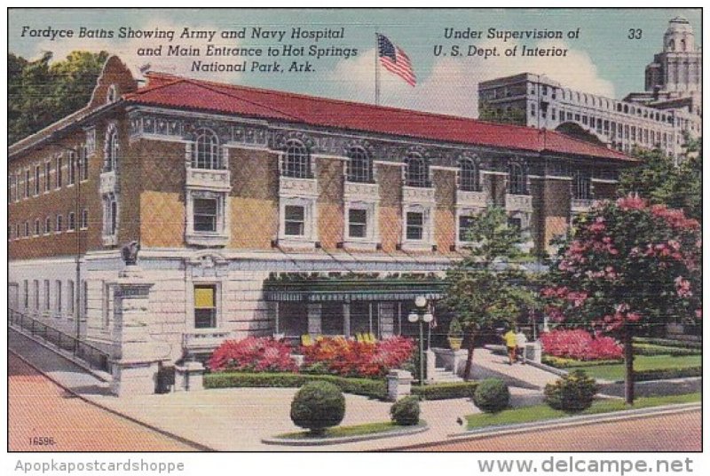 Fordyce Baths Showing Army And Navy Hospital And Main Entrance To Hot Springs...