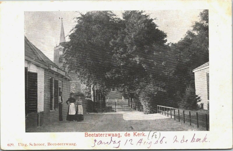 Netherlands Beetsterzwaag te Kerk Vintage Postcard 01.41 