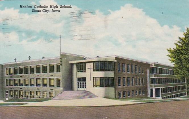 Iowa Sioux City Heelan Catholic High School 1951 Curteich