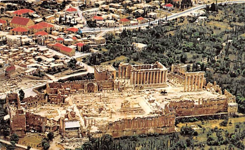 General view of Baalbeck and the Ruins Baalbek, Lebanon , Carte Postale writi...