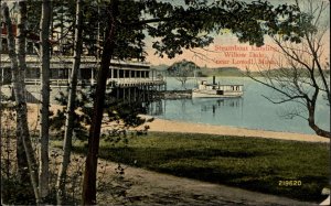 LOWELL MA Steamboat Landing at Willow Dale c1910 Postcard