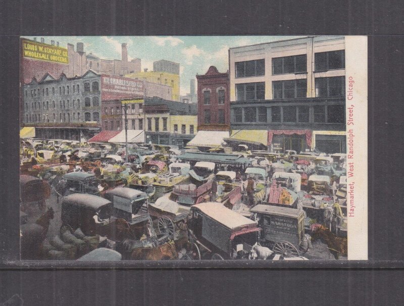 ILLINOIS, CHICAGO, HAYMARKET, WEST RANDOLPH STREET, c1910 ppc., unused.