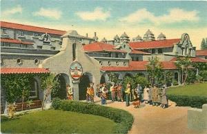 NM, Albuquerque, New Mexico, Indian Building, Alvarado Hotel, Curteich 