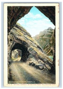 C1915-20 Natural Tunnels Cody Road Yellowstone Park Postcard P173E