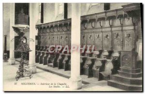 Old Postcard The Saints of Solesmes Interior Chapel The Stalls