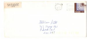 Postal Stationery Envelope, Canada, 17 Cent, Used 1979