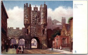 Micklegate Bar York England Medieval Gateways Gatehouse Postcard