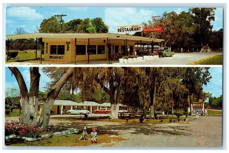 c1960's Marilyn Motel And Restaurant Exterior Roadside Trenton Florida Postcard