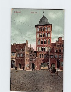 Postcard Burgtor, Lübeck, Germany