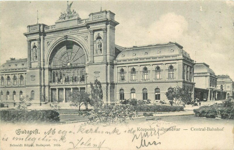 Hungary Budapest 1901 railway station palyaudvar