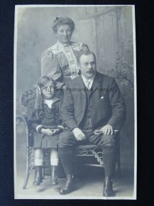 Newcastle Upon Tyne SOUTH SHIELDS Mr & Mrs Shields & Daughter Muriel c1908 RP PC