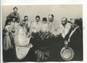 485864 USSR 1970 writer Leo Tolstoy playing chess by Sukhotin Planeta